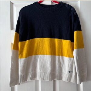 Tommy Hilfiger Women's Colorblock Sweater - Black, Yellow, White
